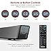 2.1 Channel Soundbar with Subwoofer, ABOX 120W Sound Bar for TV, Wireless & Wired Home Theater Surround Sound, 5 Input with Remote Control, Wall Mountable