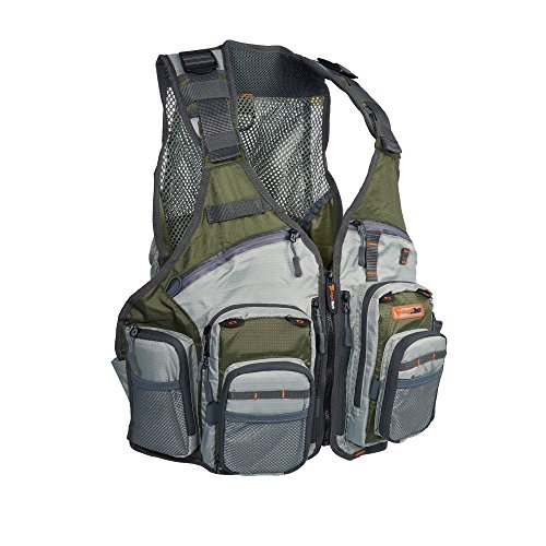 Anglatech Fly Fishing Vest for Fishing Gear and Equipment | Adjustable Size for Men and Women