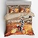 BeddingWish 3D Motorcycle Racing Printed Bedding (No Comforter and Sheet) Set for Kids Teen Boys -(3Pcs,Yellow,1 Duvet Cover+2 Pillow Shams,Twin)