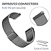 iGK For Fitbit Versa Bands, Stainless Steel Milanese Loop Metal Mesh Bracelet Sport Strap with Unique Magnet Lock Wristbands Replacement Band for Fitbit Versa Black Large