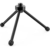 FIFINE DP1 Foldable Desktop Tripod Microphone Stand for Gaming Podcasting | Sturdy Metal Construction with Non-slip Rubber Feet