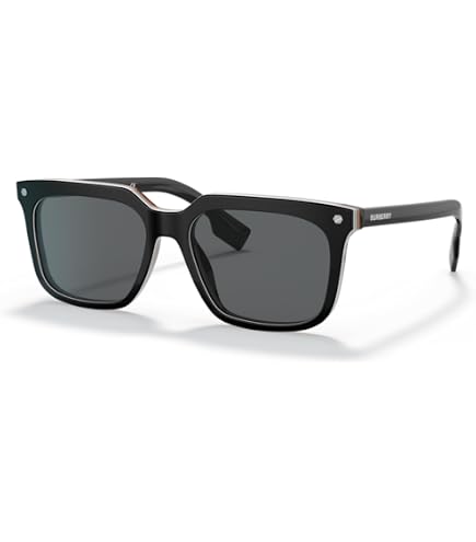Amazon.com: BURBERRY Eldon BE4349 300187 51MM Black/Dark Grey