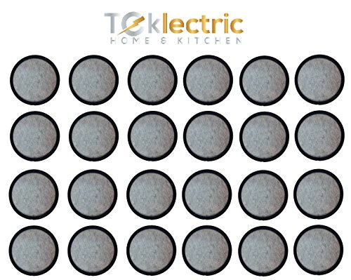 24-Replacement Charcoal Water Filters for Mr. Coffee Machines by Teklectric [24 PACK]