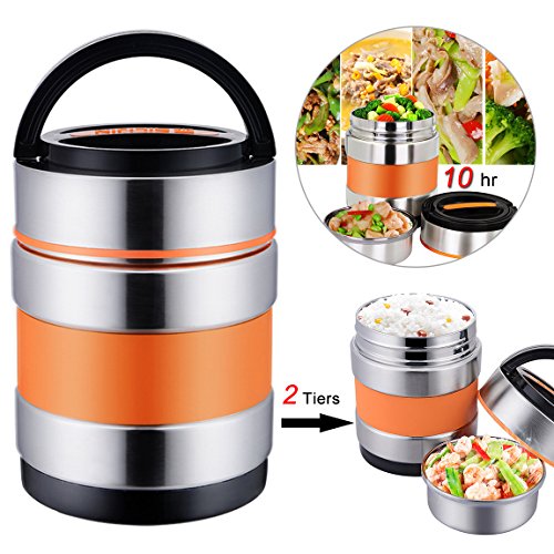 Vacuum insulated lunch box food carrier bento box therm…