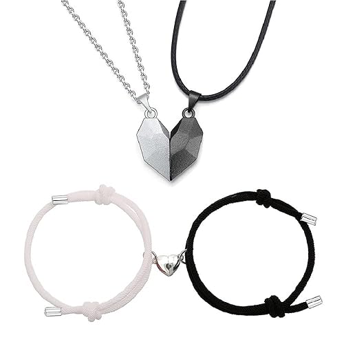 Dlihc Pcs Couples Bracelets Necklaces Set, Matching Couples