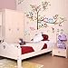 soferrior Colorful Flower and Owls On The Tree Cartoon DIY Art Wall Decor Sticker, Removable Decals for Kids Baby Room Decoration, for Living Room