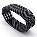 KONOV 8mm Flexible Stainless Steel Screen Mens Womens Ring, Woven Mesh Band, Black - Size 11