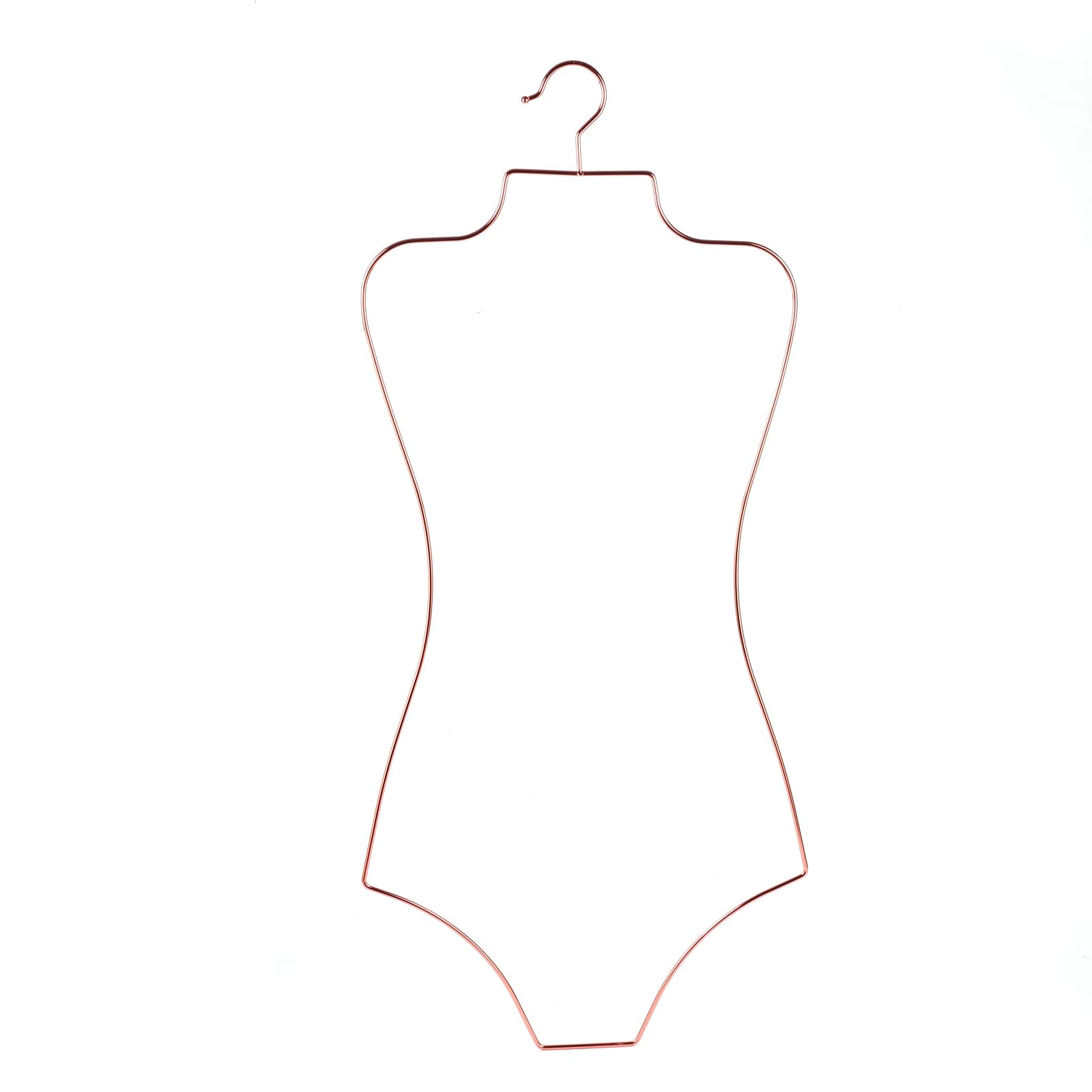 Arekuaei Full Body Wire Metal Shape Swimwear Hangers for Bikini Display -10 of Pack (Rose Gold)