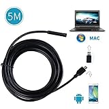 Crenova iScope Android Smartphone /PC/Laptop USB Endoscope 2.0 MP CMOS HD Borescope Waterproof Inspection Camera Snake Camera with OTG（5 Meter）