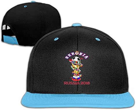 Ougu Kids Kid's Serbai 2018 World Cup Unisex Flat Brim Baseball Hats 100% Cotton Adjustable Hip Hop Caps For Children Youth Boys Girls