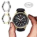 Bangyee Compatible Samsung Gear S3/ Galaxy Watch 46mm Case, [2-Pack] Soft TPU Protective Bumper Shell Cover Accessory for Gear S3 Frontier/ S3 Classic/Galaxy Watch 46mm Smartwatch (Silver Gold)