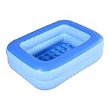 HIWENA Inflatable Kiddie Pool, 45" x 35" X 14" Blue