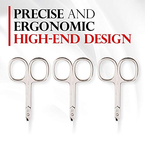 Titania Germany Solingen Tower Point Cuticle Scissors - Sharp Professional Grade Fingernail &Toenail Cutter - For Easy & Gentle Natural & Artificial Finger Nail & Toe Nail Grooming