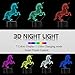 FULLOSUN Unicorn Bedside Lamp 3D Illusion Night Light,16 Colors Changing Remote Control Optical Light,Room Decor Unique Birthday for Girls Kids Toddler
