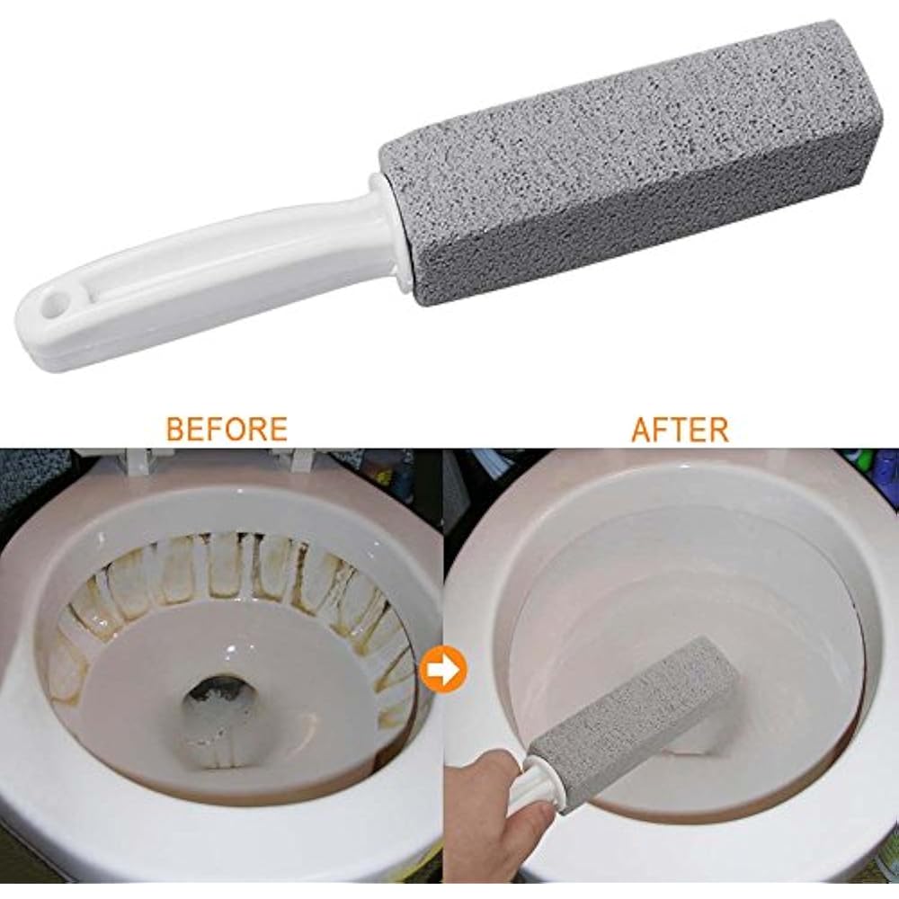 Pumice Cleaning Stone With Handle Toilet Bowl Ring Remover Cleaner