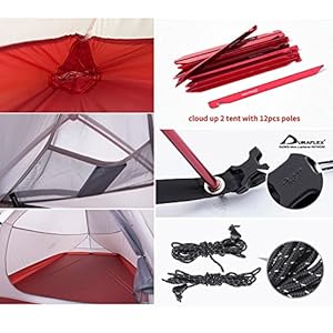 NatureHike cloud up2 - Tenda da campeggio 4-stagioni ultra-leggera, impermeabile e antivento, per 2 persone - immagine 7