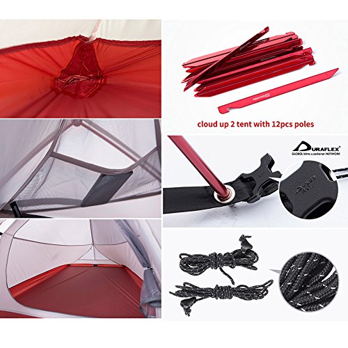 Naturehike Cloud-up 2 Ultralight Camping Tent voor 2 Personen - Waterdichte Dubbellaags Backpacking Tent 4 Seizoenen - Image 7