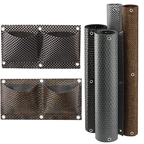 CelinaSun Pflanztasche Balkon 0,22 x 0,4 m braun Polyrattan Bepflanzung Pflanzbeutel hängend draußen – Bild 6
