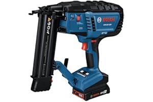 BOSCH GTH18V-18M 18V Brushless 18-Gauge Narrow Crown Stapler - Cordless, Powerful, and Precise for Furniture, Upholstery, and
