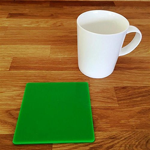 Super Cool Creations Coasters - Square - Bright Green - 8 Set