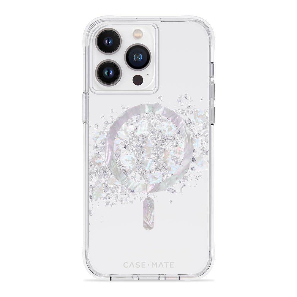 Photo 1 of Case-Mate iPhone 14 Pro Max Case - Touch of Pearl [10FT Drop Protection] [Compatible with MagSafe] Magnetic Cover with Cute Bling Sparkle for iPhone 14 Pro Max 6.7", Anti-Scratch, Shockproof, Slim