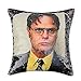 Merrycolor The Office Sequin Pillow Cover Dwight Schrute Magic Reversible Mermaid Throw Pillow Cover for Couch Decorative Cushion Cover Gifts 16 x 16 Inches (D Black)