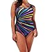 Hot Sale!Women Plus Size Swimwear,Canserin Women's Colorful Backless One Piece Swimsuit Swimming Costume Padded Monokini Swimwear