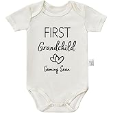 NeulaChic First Grandchild Coming Soon Bodysuit, Pregnancy Baby Announcement 0-24 Month Gender Neutral Infant Clothes