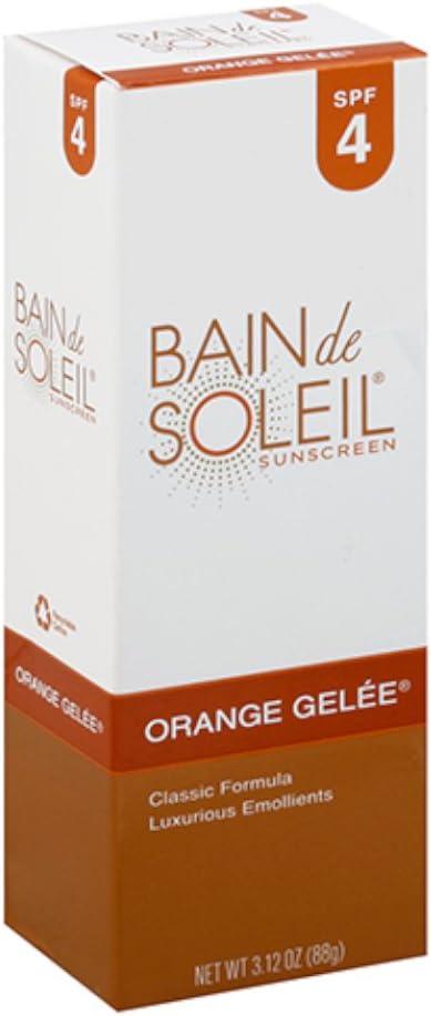 Bain de Soleil Orange Gelee Sunscreen, SPF 4 3.12 oz (88 g) packge of 3 by Bain De Soleil