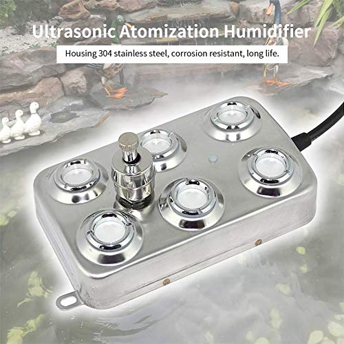 AKYUNM Mist Maker fogger, 6 Head Ultrasonic Mist Humidifier 304