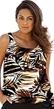 Beach Belle Women's Coconut Grove Blouson Swim Top (Available for Both Plus Size and Regular Sizes)