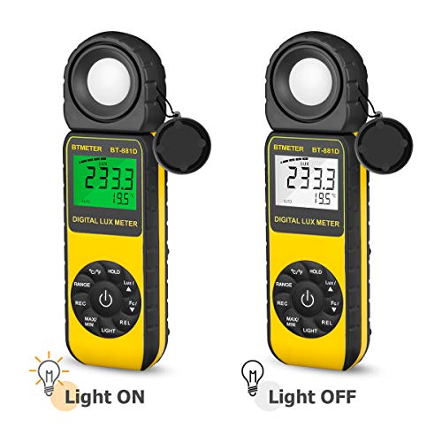 BTMETER BT881D Digital Illuminance Light Meter, Measure Lights 0.01