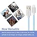 iPhone Cable SGIN, 4Pack 3FT 6FT 6FT 10FT Nylon Braided Cord Lightning Cable Certified to USB Charging Charger for iPhone 7,7 Plus,6S,6s Plus,6,6plus,SE,5S,5,iPad,iPod Nano 7 - Cyan