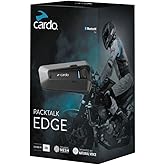 CARDO PACKTALK Edge Motorcycle Bluetooth Communication System Headset Intercom - Dual Pack, Black