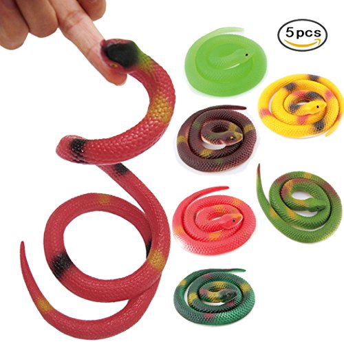 Buy 27 inch Plastic Snakes Set of 5 Coiled Prop Toy Snakes, Snake Toys