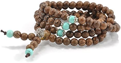 6mm Sandalwood Buddhist Meditation 108 Prayer Bead Mala Bracelet Necklace WelcomeShop