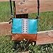 K&Bo Women's Cross Body Bag and Clutch with Boho Style Embroidery, Teal/Black/Brown