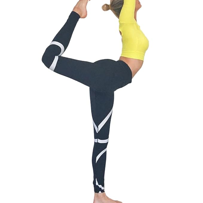 Yoga Mujer Deportivas Pantalones, High Waist Empalmado de ...