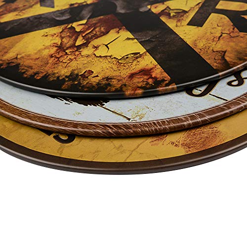 dojune-Vintage Railroad Crossing Wholesale Novelty Metal Circular Sign - Thumbnail 4