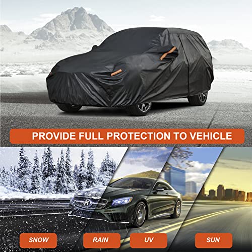 Kayme Waterproof Breathable Car Cover Compatible with BMW X3 (2010-2025), 7 Layers Outdoor Car Cover, Rain Sun Dust Cover with Zip and Cotton Lining.
