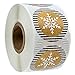 Black and Faux Gold Winter Snowflake Stickers / 500 Faux Glitter Christmas Envelope Seals / 1.5