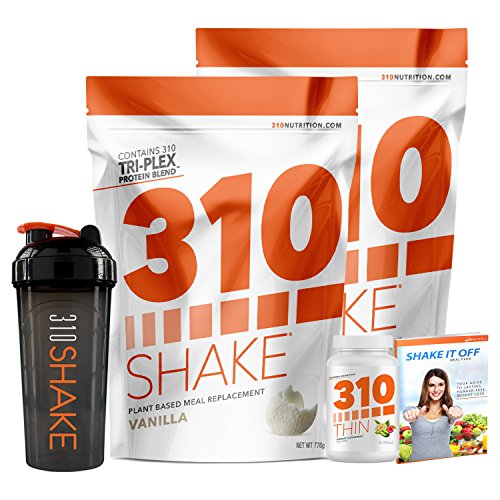 310 Shake Double Pack Includes 2 Bags of 28 Serving Vanilla Meal Replacement Shake | 310 Thin | 310 Shaker Cup and Digital Recipe eBook