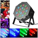BETOPPER Par Lights 18 LED RGB 24W Par Stage Lights by DMX512 Music-activated(Sound Activated) for Wedding Show Club Bar Decoration
