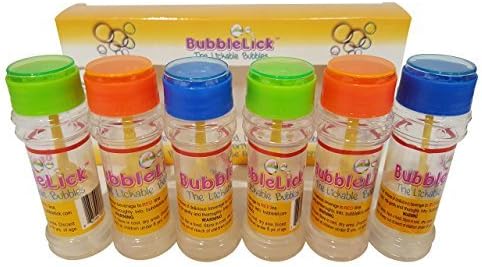 Tranovation BubbleLick Safe Edible Party Blow Bubbles, Bottles by Tranovation