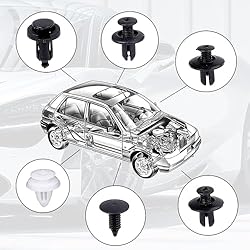UGSHY Pack of 100 Push Fasteners Rivet Clips, Nylon