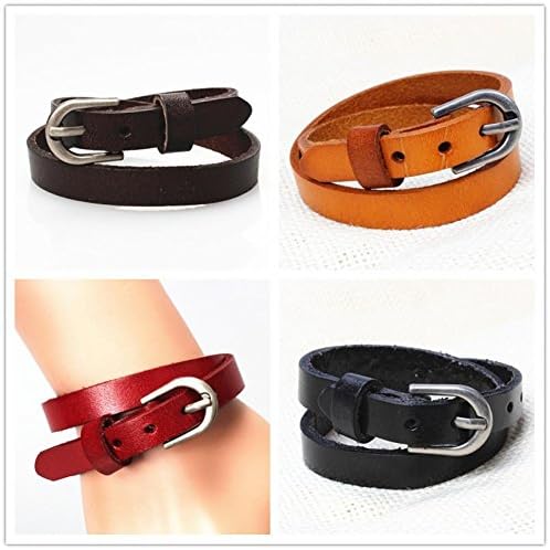 Trend Leader XS003 South Korea Japanese all-match neutral jeans really leather retro casual two laps around the belt buckle bracelet bracelet