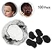 Tinksky Hair Nets Invisible Elastic Edge Mesh 100-Pack (Black)