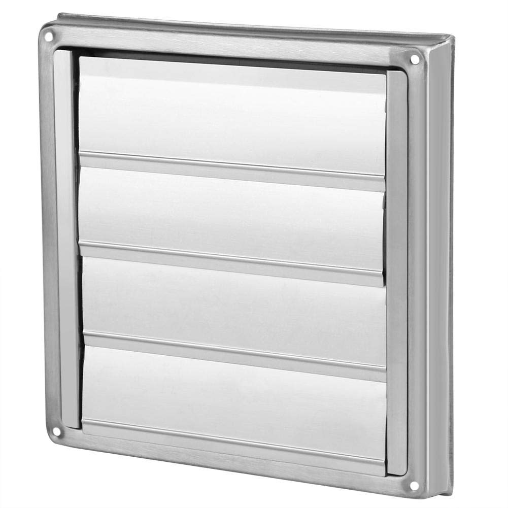 Ausla Square Air Vent Grill, 95mm Stainless Steel Wall Duct Cover, Silver
