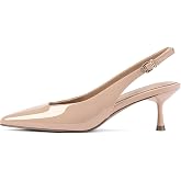 Yumlon Women's Stiletto Heels - Pointed Toe High Heel Pumps with Adjustable Strap, Wedding Party Work Dress Shoes