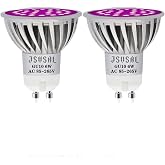 JSVSAL Plant Grow Light Bulb,Full Spectrum,MR16 GU10 Base AC 85-265V,2-Pack | 6W ,Purple light, 60W Equivalent, LED Grow Light Bulb for DIY Horticulture,Hydroponics,Greenhouse,Garden,Grow Healthier